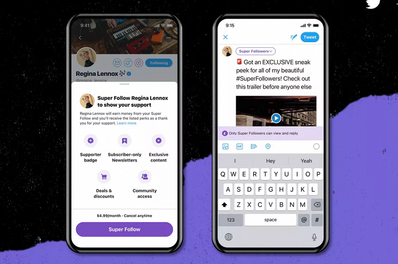 Twitter представил платные подписки Super Follows