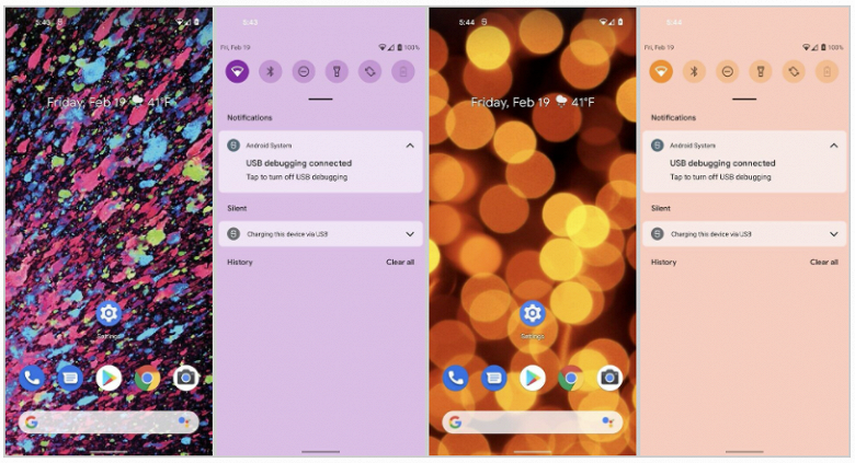 Самое заметное новшество Android 12: вид системы и приложений меняется в соответствии с обоями