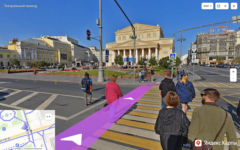 В Яндекс.Картах появились интерактивные панорамы — можно построить пешеходный маршрут и прогуляться по нему