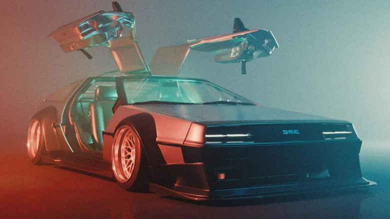 The 1000-horsepower modern DeLorean DMC-12 from Back to the Future is presented