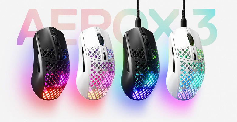 SteelSeries Aerox 3 and Aerox 3 Wireless 2022 mice have perforated cases, but their protection is IP54