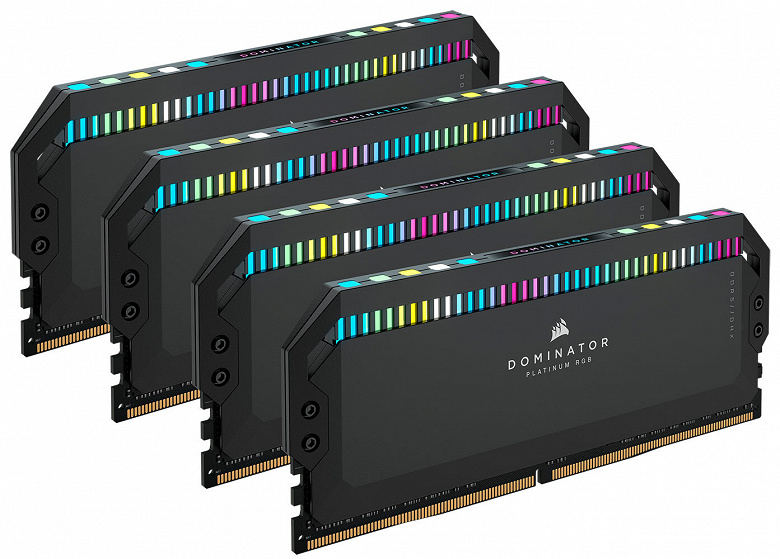 Серию Corsair Dominator Platinum RGB DDR5 возглавили модули памяти, работающие на эффективной частоте 6400 МГц