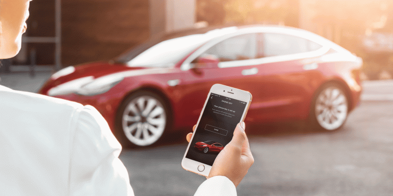 Bought a Tesla – share with your friends.  Tesla app highlights future car sharing features