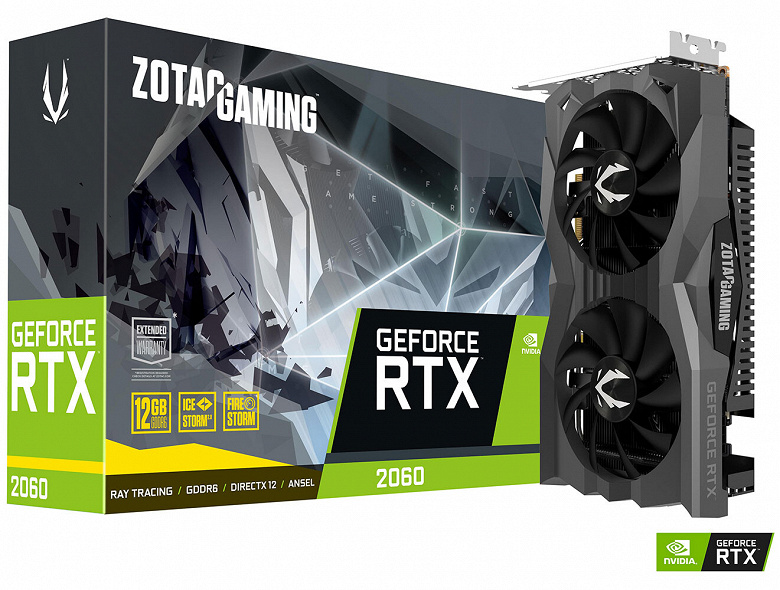 Zotac introduced the GeForce RTX 2060 graphics card with 12 GB of memory