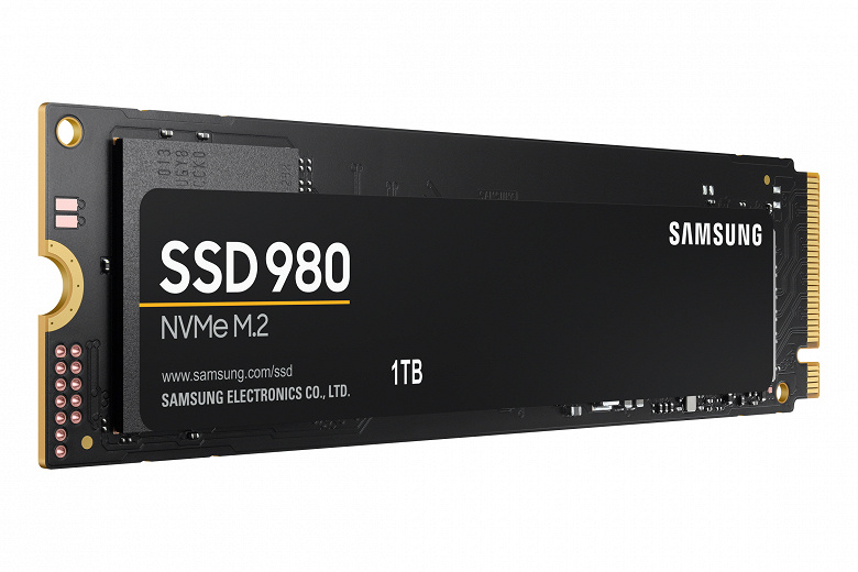 Представлены доступные и очень быстрые SSD Samsung 980 NVMe без DRAM-буфера