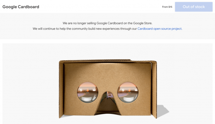 Google похоронила семилетний проект. Продажи гарнитур Cardboard VR прекращены