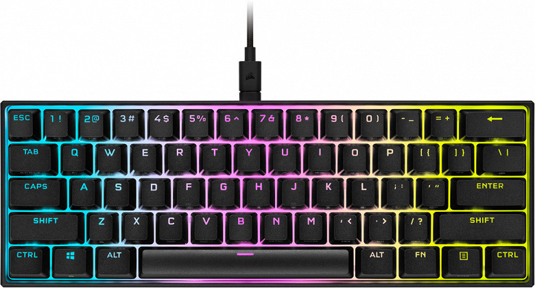 Механическая игровая клавиатура Corsair K65 RGB mini стоит 110 долларов
