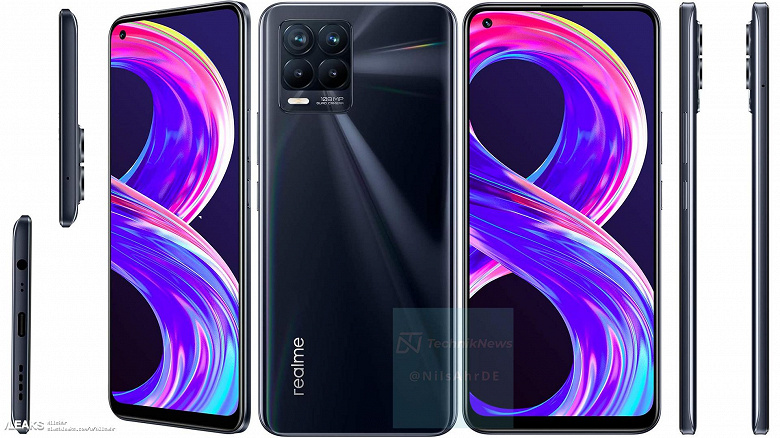 Realme 8 Pro во всей красе перед сегодняшним анонсом. Официальные изобажения смартфона в разных цветах