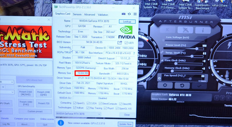 Энтузиаст из России сделал то, что не смогла Nvidia. Он установил в GeForce RTX 3070 16 ГБ памяти