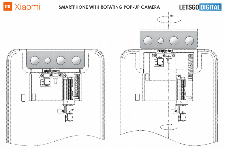 Смартфон Xiaomi с вращающейся выдвижной камерой показали на качественных изображениях