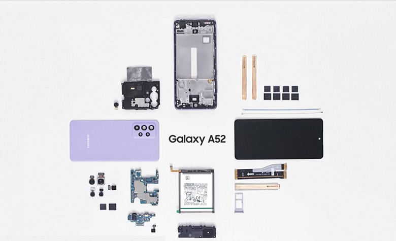 Так выглядит новейший Samsung Galaxy A52 изнутри. Samsung показала, как собирают смартфон, а также рассказала о других его особенностях