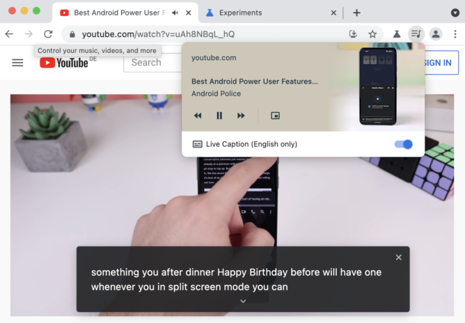 В Google Chrome появились субтитры для любого аудио и видео на сайтах