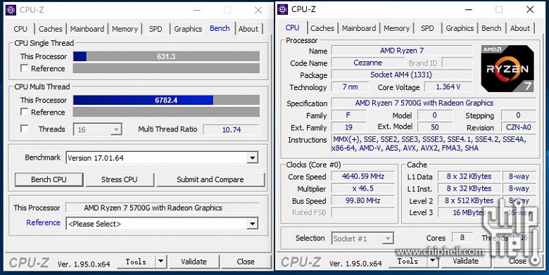 Серийный APU AMD Ryzen 7 5700G оказался быстрее инженерных образцов