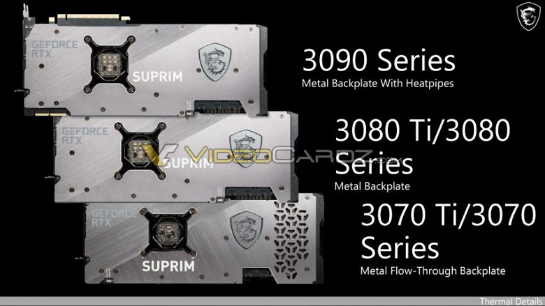 В Сети засветились видеокарты MSI GeForce RTX 3080 Ti и RTX 3070 Ti линейки Suprim, официальная премьера – 29 мая
