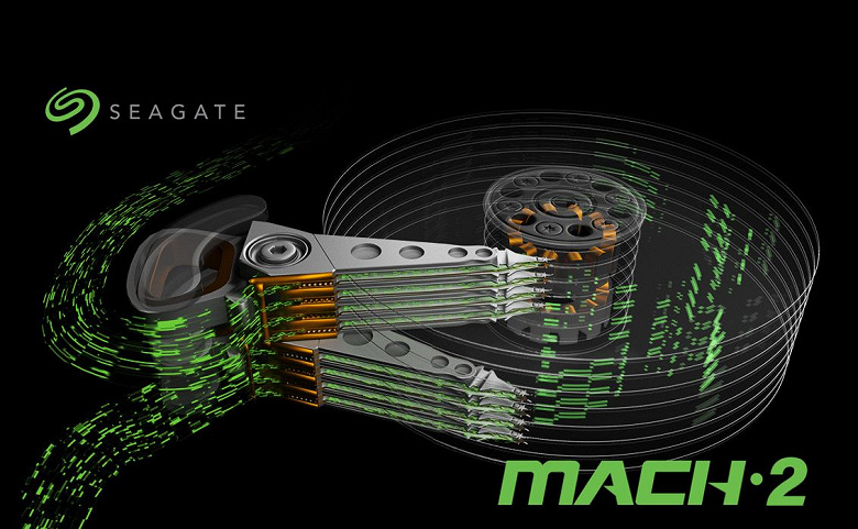Seagate Mach.2 Exos 2X14 — уникальный двойной жёсткий диск со скоростью на уровне SSD