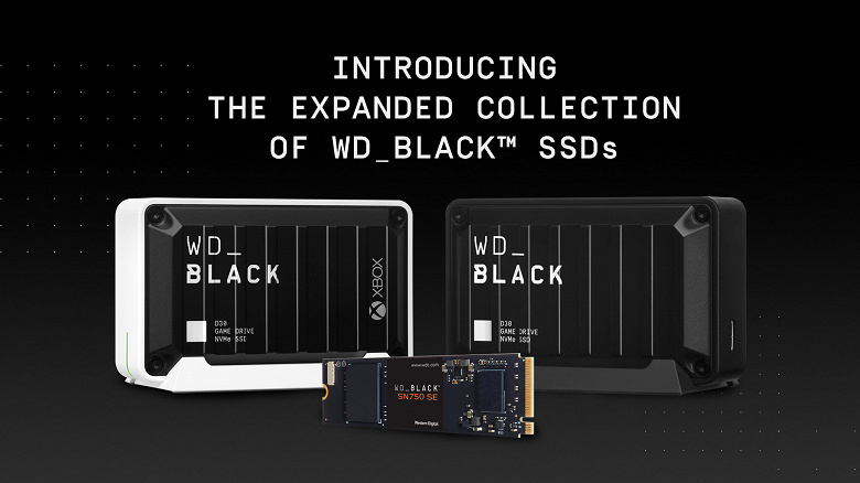 В семействе Western Digital WD_Black — три новых твердотельных накопителя