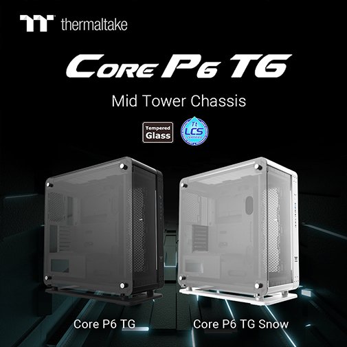 Корпуса Thermaltake Core P6 TG и Core P6 TG Snow рассчитаны на платы типоразмера до E-ATX