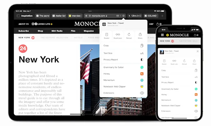 Apple запускает расширения в Safari на iPhone и iPad