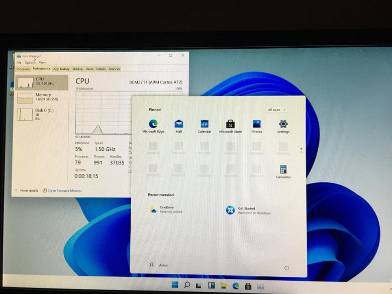 Энтузиаст запустил Windows 11 на одноплатном компьютере Raspberry Pi 4