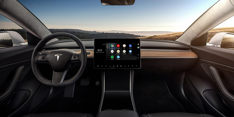 Это возможно: Android Auto запустили на электромобиле Tesla