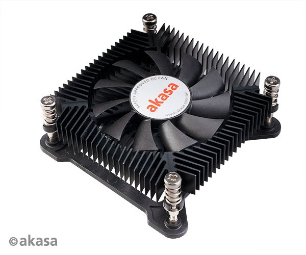 Высота низкопрофильной процессорной системы охлаждения Akasa KS7 равна 16 мм