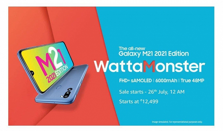 6000 mAh, Super AMOLED screen, 48 megapixels, Android 11 and One UI 3.0 for 12,500 rubles.  Introduced inexpensive “wattmonster” Samsung Galaxy M21 2021 Edition