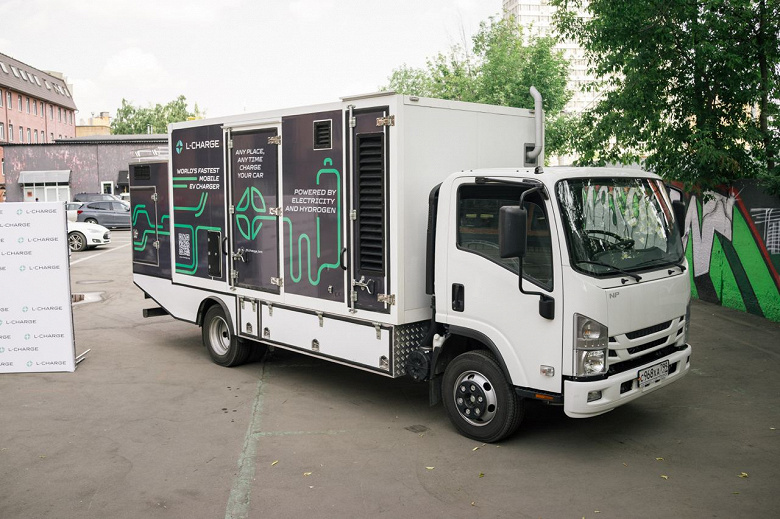 The world’s fastest mobile charging station for electric vehicles is presented in Moscow