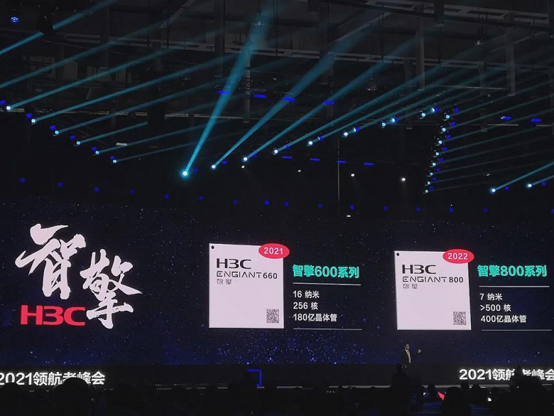 Chinese processor with over 500 cores and 40 billion transistors. H3C Engiant 800 introduced