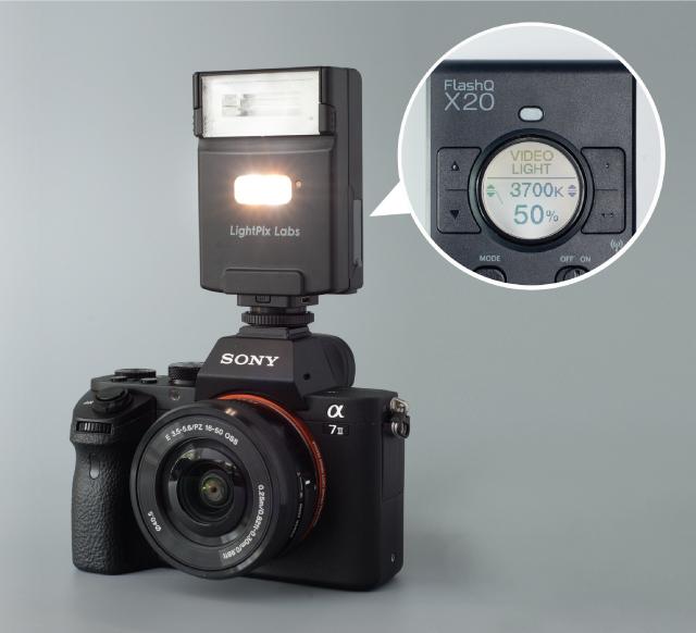 LightPix Labs FlashQ x20 flash for Sony cameras complete with transmitter
