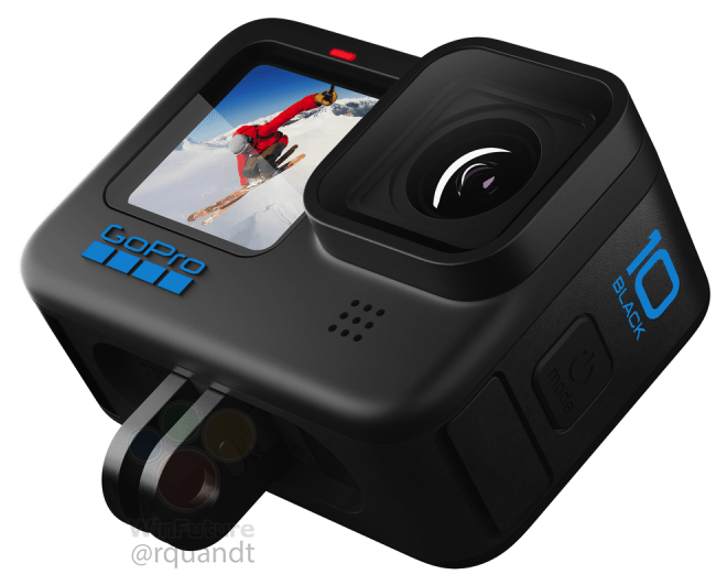This is what the GoPro Hero 10 Black looks like.  Official renders and first technical details