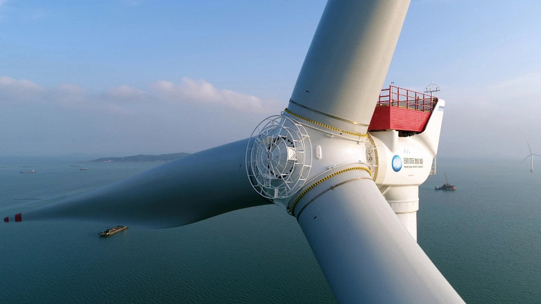 China is building the largest offshore wind turbine with a height of 264 m and a capacity of 16 MW