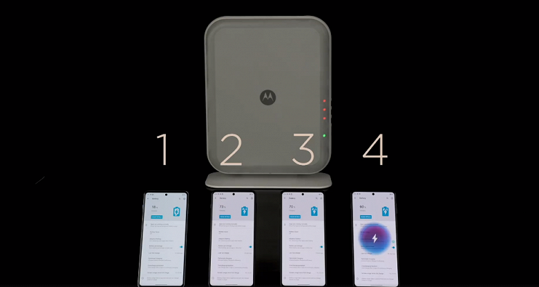 Одновременная зарядка четырёх смартфонов на большом расстоянии: представлено новое поколение беспроводной зарядки Motorola