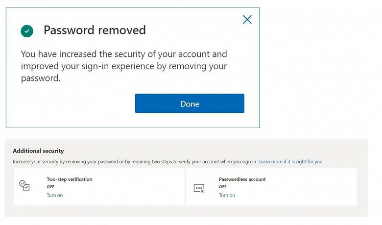 Microsoft account password can be removed: Microsoft accounts no longer need them