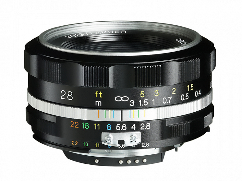 Для любителей ретро. Представлен объектив Voigtlander Color-Skopar 28mm F2.8 Aspherical SL II S с креплением Nikon F