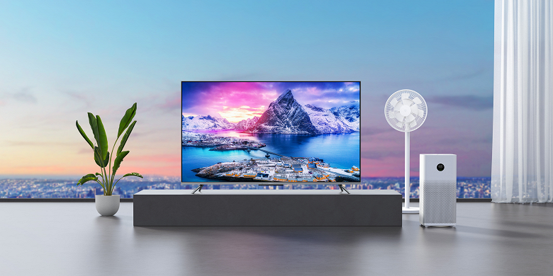 55-inch 4K QLED screen, Android 10, Dolby Audio.  Xiaomi TV Q1E presented in Europe