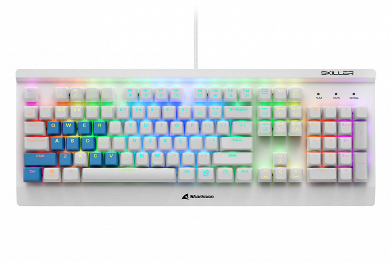 Sharkoon Skiller SGK3 White keyboard uses Kailh switches