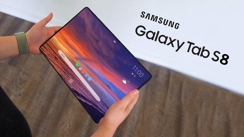 14.6 inches, Super AMOLED, 3K, 120 Hz, Exunos 2200 and Border Reduction Structure technology.  Tablet Samsung Galaxy Tab S8 Ultra will receive a large display and top-end filling