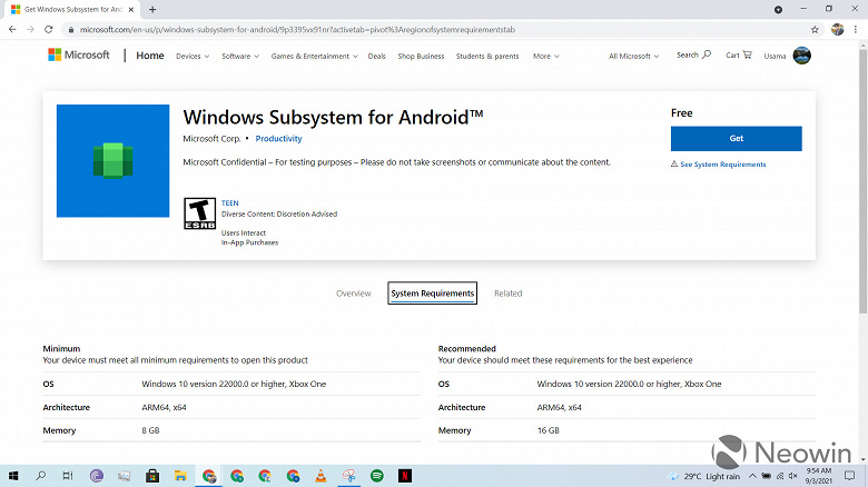 Секретное приложение Windows Subsystem for Android с поддержкой Windows 10 и Xbox One появилось в Microsoft Store