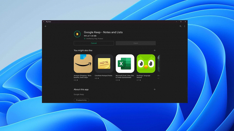 No more restrictions: Google Play Store installed in Windows 11