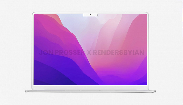 New generation MacBook Air with bangs shown in renders.  He will receive a powerful M2 platform and MagSafe