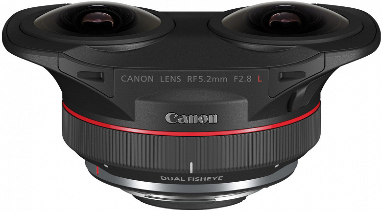 Объектив Canon RF 5.2mm F2.8L Dual Fisheye призван упростить съемку стереоскопического контента для VR