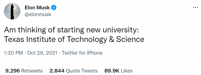 Илон Маск задумался об открытии собственного университета