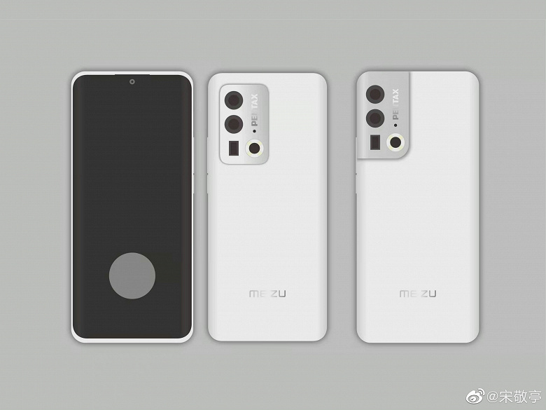 Первые изображения Meizu 19: полностью белый смартфон с камерой Pentax
