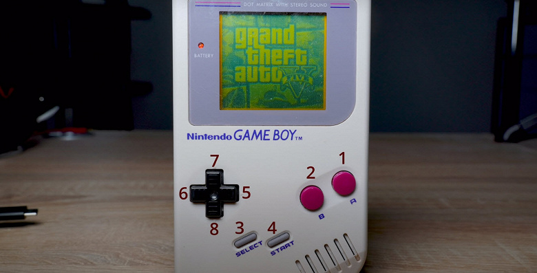 Как выглядят GTA 5, Doom и Crysis на классическом Game Boy
