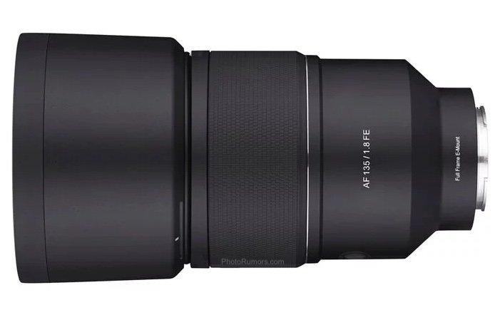 Появились изображения объектива Samyang AF 135mm f/1.8 FE