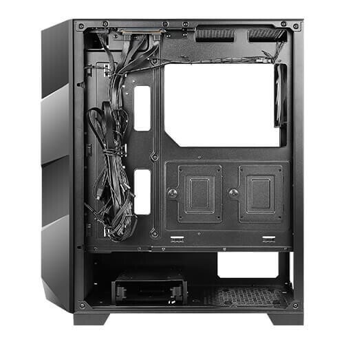 Two 185mm ARGB fans are installed on the front of the Antec NX700 case. 