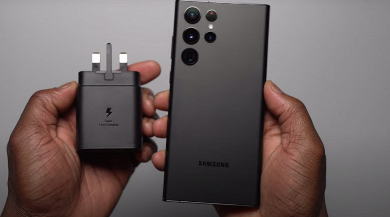 Покупка 45-ваттного адаптера для Samsung Galaxy S22 Ultra практически не имеет смысла: появилось сравнение зарядок мощностью 25 и 45 Вт