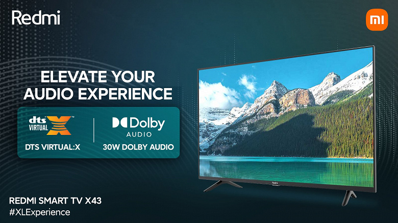 Представлен очень доступный телевизор Redmi Smart TV X43 с 4K, HDR, Dolby Vision, 30-ваттным звуком и Dolby Audio