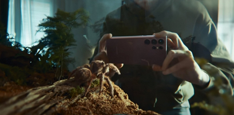 Паук-скакун влюбляется в Samsung Galaxy S22 Ultra под композицию Love Hurts: опубликован рекламный ролик нового флагмана