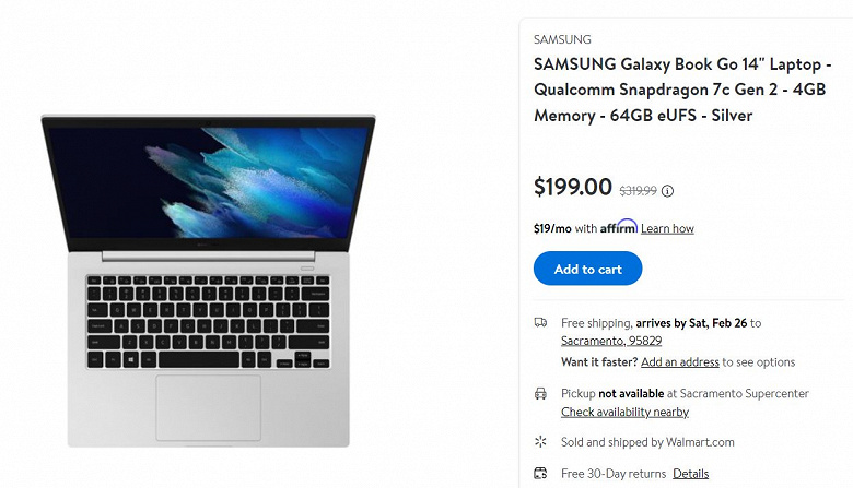 14-дюймовый ноутбук за 200 долларов с Windows 11 и довольно свежей платформой Qualcomm. Samsung Galaxy Book Go 14 сильно подешевел в США